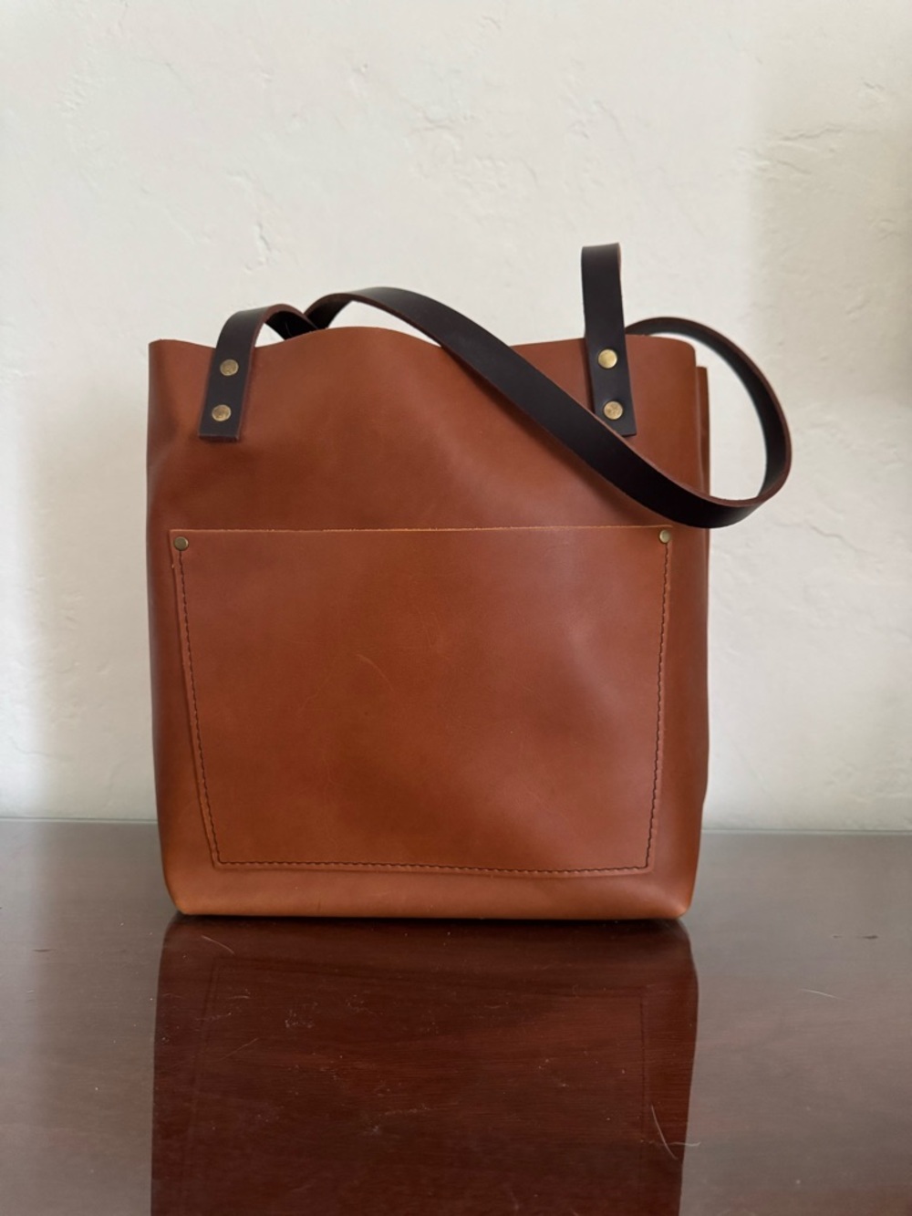 Portland Leather Goods Honey Tote Full Grain Leather Minimalist Bag